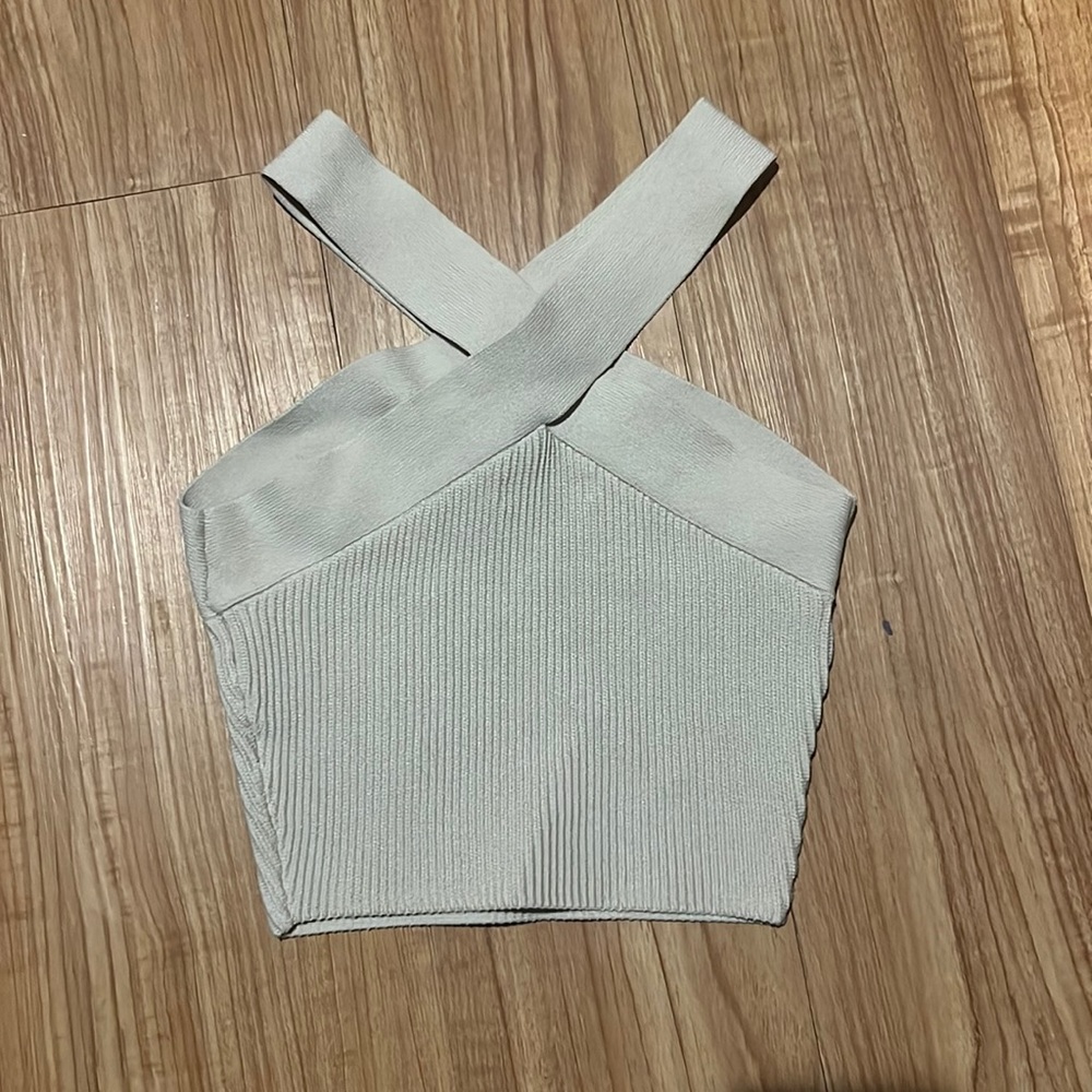 Babaton sculpt cross cropped tank